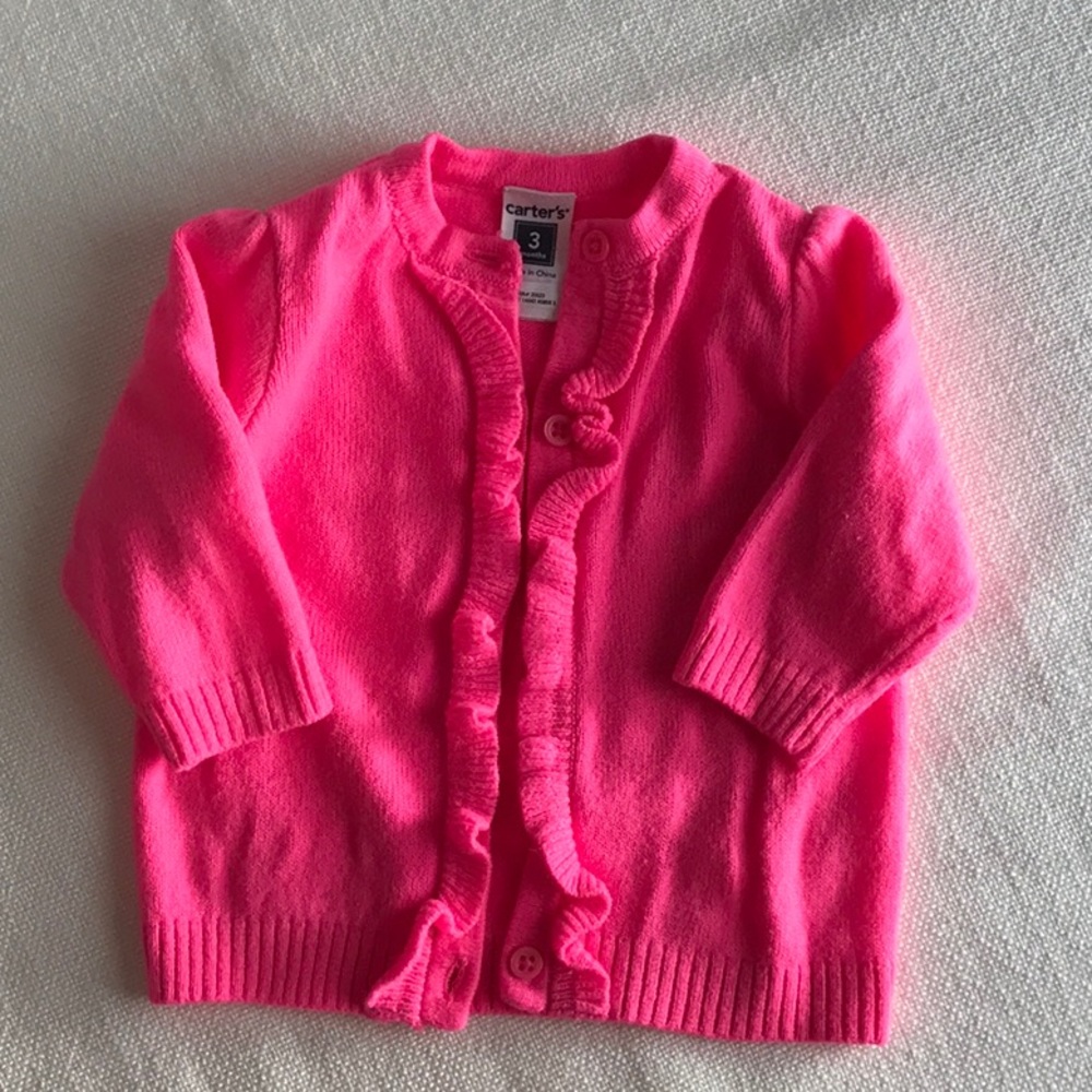 COPY - Carter’s baby Knit Sweater Cardigan Hot Pink Size 0-3M